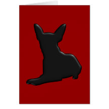 Het Silhouet van Chihuahua van de hond Wenskaart