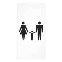 Het Silhouet van de familie Fotokaart Sjabloon