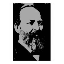 Het silhouet van James A. Garfield Wens Kaart