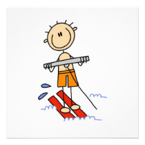 Het Ski?en van het water het Cijfer van de Stok uitnodigingen
