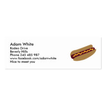 Het snelle voedsel van de hotdog visitekaartjes sjabloon