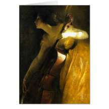 Het Spelen van de vrouw Cello Wenskaart