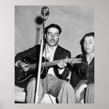 Het Spelen van het man Gitaar Afdruk