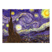 Het sterrige schilderen van de Nacht door kunstena Aankondiging