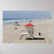 Het Strand Californië van Huntington Print