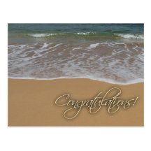 Het strand themed gelukwensen wens kaarten
