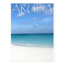 Het Strand van Aruba Wenskaart