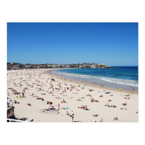 Het Strand van Bondi, Sydney, Australië, Briefkaar Wens Kaarten