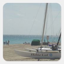 Het Strand van voet Lauderdale Vierkante Stickers