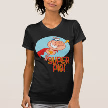 het super het varken van varkenssuperhero vliegen tshirts