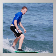 Het surfen Grondbeginselen Poster