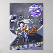 Het Surfen van Spaceway Poster
