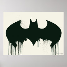 Het Symbool van de knuppel - het Logo Spraypaint v Posters