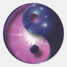 Het Symbool van Yin en van het Heelal van Yang Stickers