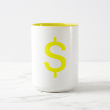 Het Teken van de dollar Koffie Mokken