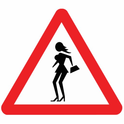 Het Teken van de voorzichtigheid van de Prostituee Foto Beeldjes