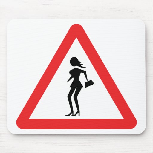 Het Teken van het Verkeer van de Prostituee van de Muismat