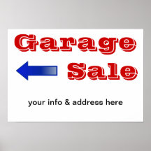 Het tekenposter van de garage sale