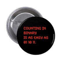 Het tellen in Binair getal Speldbutton