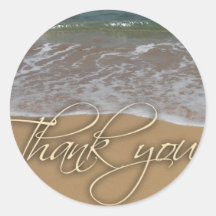 Het thema van het strand dankt u stickers