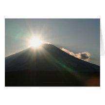 Het toenemen zon op Mt.Fuji Kaart