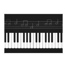 Het toetsenbord van de piano canvas afdrukken