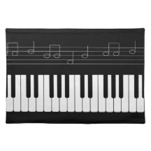 Het toetsenbord van de piano placemats