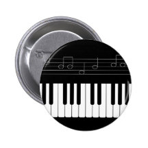 Het toetsenbord van de piano speld button