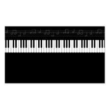 Het toetsenbord van de piano visitekaart sjablonen
