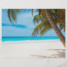 Het tropische Strand van het Paradijs Gepersonaliseerde Folder