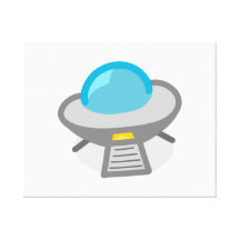 Het UFO van de cartoon Stretched Canvas Prints