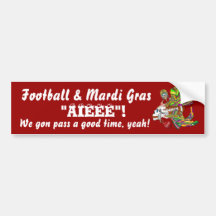 Het Uitzicht van Skelly van het Voodoo van Mardi G Bumpersticker