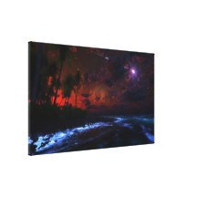 Het vallen van de avond Verpakt Canvas Stretched Canvas Afdruk