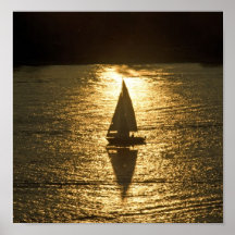Het varen met een Schaduw Posters
