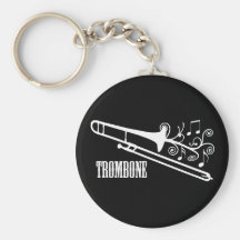 Het VectorOntwerp van de trombone Sleutel Hangers