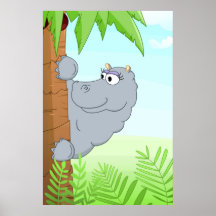 Het verbergen Hippo Poster