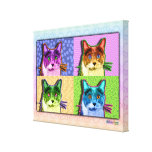 Het Verpakte Canvas van het Pop-art van de kat Gal Stretched Canvas Afdruk