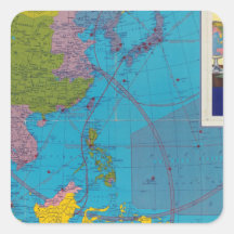 Het Verre Oosten, Mediterraan Gebied Vierkant Sticker