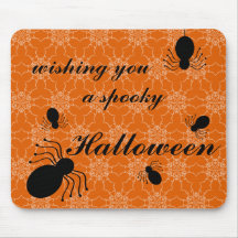 Het Victoriaans Kant Oranje Mousepad van Halloween Muis Matten