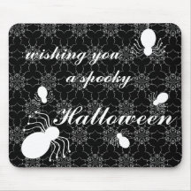 Het Victoriaans Kant Zwarte Mousepad van Halloween Muis Mat