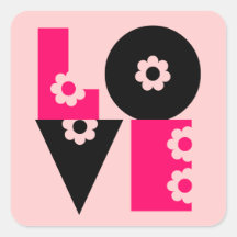 Het Vierkant van de liefde Stickers
