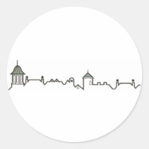 Het Vierkant van de schudbeker Ronde Stickers