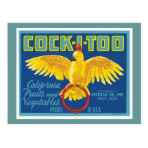 Het vintage Etiket van de Voedingsmiddelen van Vru Wenskaarten