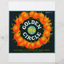 Het vintage Etiket van het Krat van het Fruit Fullcolor Folder