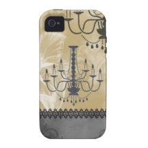 Het vintage Geval van Gladiola van de Kroonluchter iPhone 4/4S Hoesje