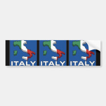 Het vintage Logo van Italië van de Reis Bumperstickers