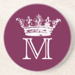 Het vintage Monogram van de Kroon onderzetters