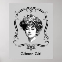 Het vintage Poster van de Kunst van het Meisje Gib