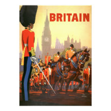 Het vintage Poster van de Reis, Groot-Brittannië,  Custom Uitnodigingen