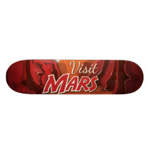 Het Vintage Poster van Mars van het bezoek Skateboard Deck